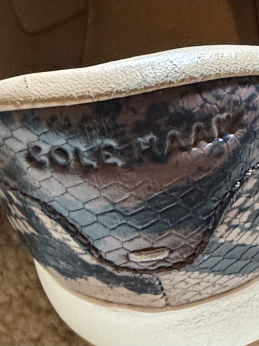 Cole Haan Grand-Pro Snake-Print Lace-Up Tennis Sneakers - Picture 3 of 6